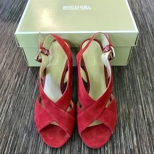Michale Kors Sandles in red